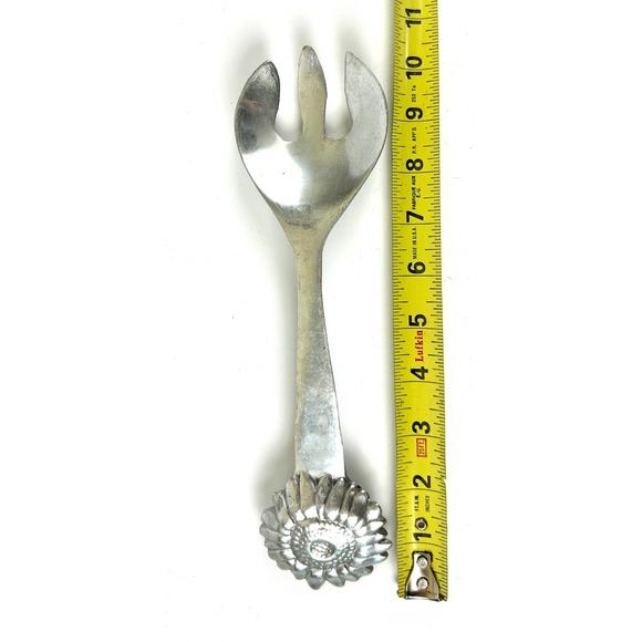 Mariposa Salad Server fork 1992 Summertime Sun flower Silver Metal - Picture 5 of 6